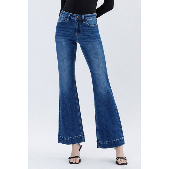 Vervet Harper Trouser Flare Jeans Size 28 High rise stretch - Picture 1 of 9